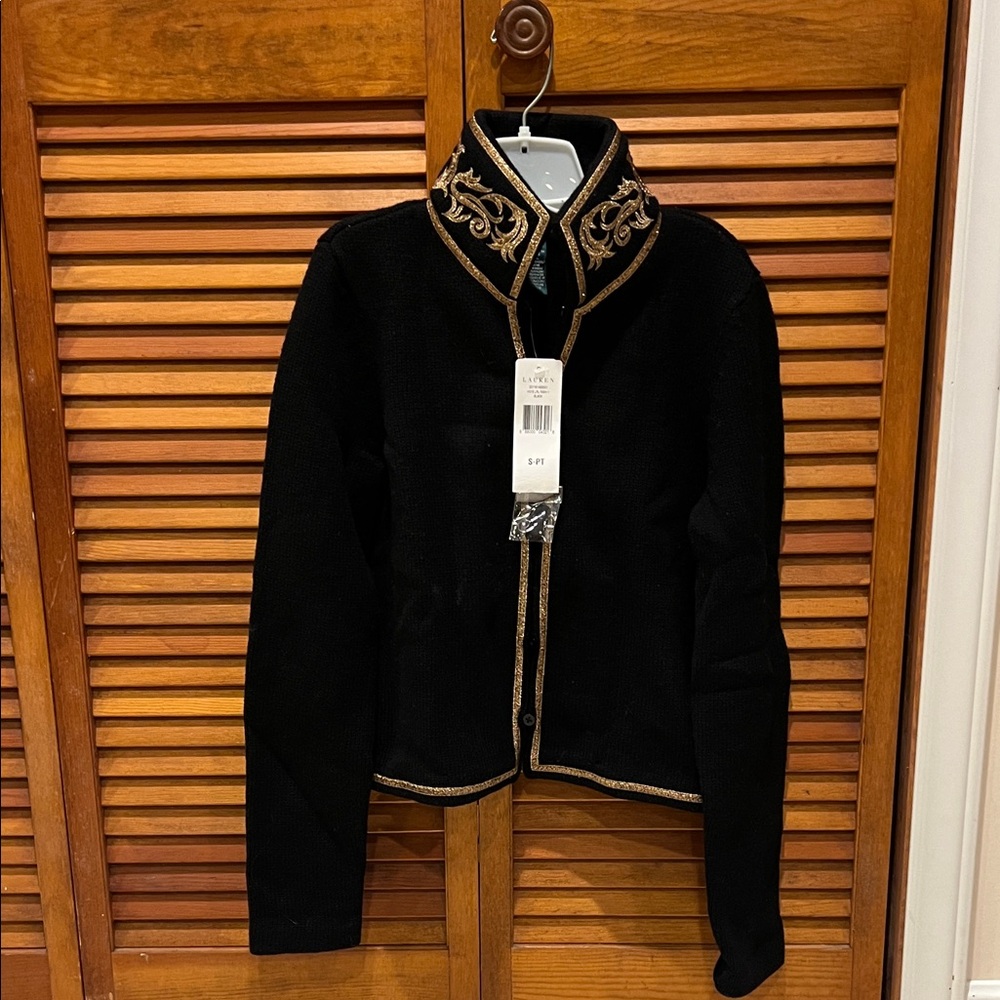 Black Jacket with Gold Embroidery